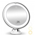 6.7"schminkspiegel 5x mit beleuchtung 1 lichtmodus 360° drehung batteriebetrieben