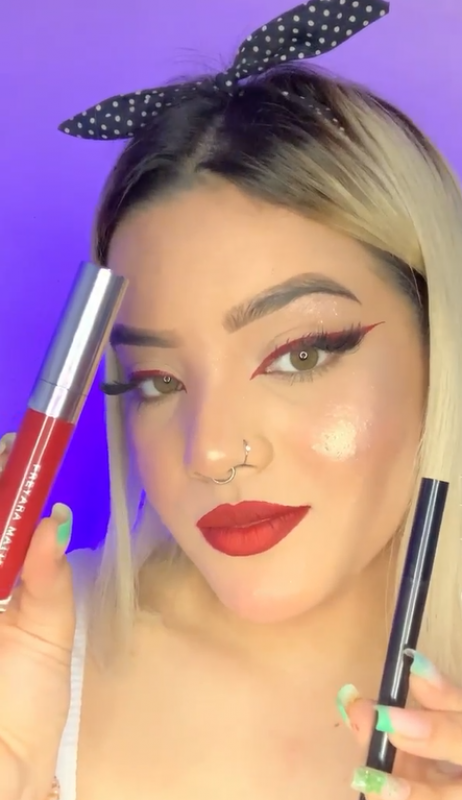 Waterproof, Longa Duração, Delineador Líquido, Vermelho