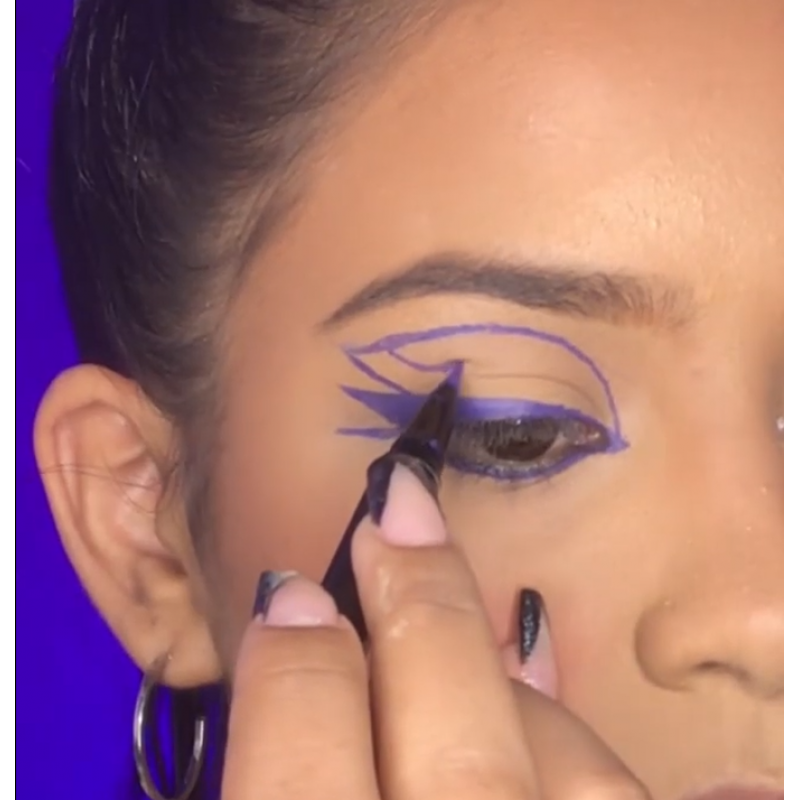 Waterproof, Longa Duração, Delineador Líquido, Violeta