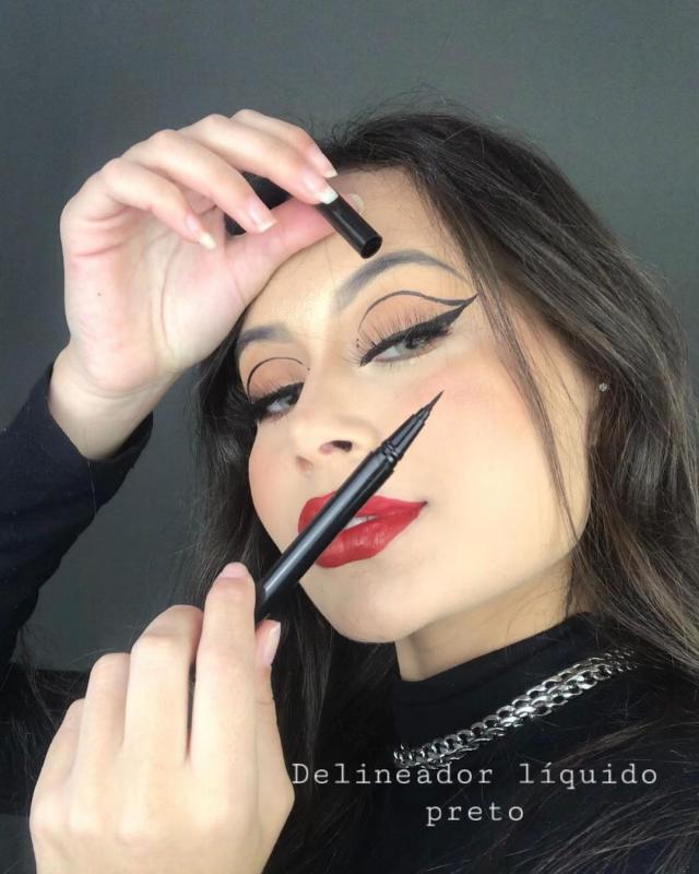 Waterproof, Longa Duração, Delineador Líquido, Preto