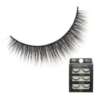 رموش صناعية ثلاثية الأبعاد ، 3 أزواج ، #112 6 مم -8 مم