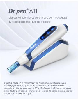 Dr. Pen A11 Dermapen profesional con microagujas, recargable por USB, paquete de 10 cartuchos de 12 pines