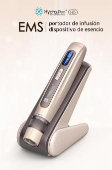 Dr.Pen H5 Hydra Pen (oro oscuro), Dermapen profesional con microagujas, infusión automática de suero, función EMS, paquete de 10 cartuchos de 12 pines