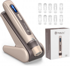 Dr.Pen H5 Hydra Pen (or foncé) Microneedling professionnel Dermapen Sérum-infusion automatique, fonction EMS, pack de 10 cartouches Nano S