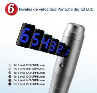 Pluma de microagujas profesional Dr. Pen Ultima M8, recargable por USB, paquete de 8 cartuchos de repuesto (2 unidades de 16, 24, 36 y 42 pines)