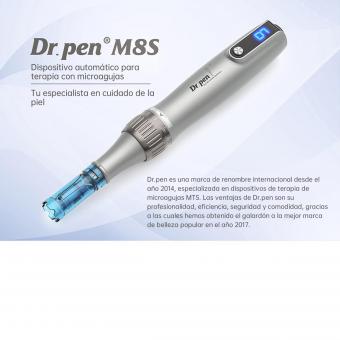 Dr. Pen Ultima M8s - Dermapen profesional de microagujas, recargable por USB, paquete de 5 cartuchos de 12 pines