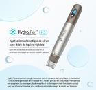 Microneedling Dermapen Hydra Pen H3 Stylo Dermapen, Professionnel Microneedling Pen avec 5 cartouches 24 broches, rechargeable par USB