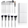 FREYARA Professional Makeup Brushes 15pcs Set with Magnetic Holder, White