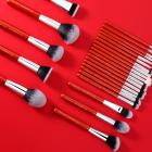 Набор профессиональных кистей для макияжа 25шт Полная коллекция Glitter Red