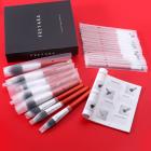 Набор профессиональных кистей для макияжа 25шт Полная коллекция Glitter Red