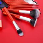 Набор профессиональных кистей для макияжа 25шт Полная коллекция Glitter Red