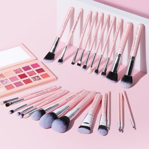 Professional Makeup Brushes Set Complete Collection, Pink