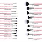 Kuas Makeup Profesional Set 25pcs Berkilau Warna Merah Jambu