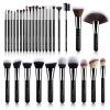 FREYARA Professional Makeup Brushes 30pcs Set Complete Collection Classic Black