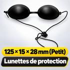 Lunettes de protection pour les yeux rouges et bleues 125 x 15 x 28 mm (petite taille), masque pour les yeux en silicone pour spa de beauté, lunettes de protection pour les yeux avec lumière LED IPL