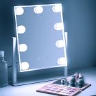 Hollywood Makeup Vanity Mirror with 9 LED Bulbs, 3 Light Mode, Smart Touch, Adjustable Brightness, 360° Rotation, USB Rechargeable