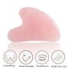 Gua Sha Stone (rosa), herramienta de masaje de cuarzo, herramienta facial para raspado y terapia de acupuntura SPA