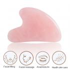 Gua Sha Stone (rosa), herramienta de masaje de cuarzo, herramienta facial para raspado y terapia de acupuntura SPA