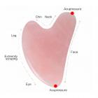 Gua Sha Stone (rosa), herramienta de masaje de cuarzo, herramienta facial para raspado y terapia de acupuntura SPA