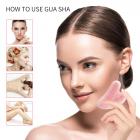 Gua Sha Stone (rosa), herramienta de masaje de cuarzo, herramienta facial para raspado y terapia de acupuntura SPA