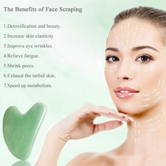 Gua Sha Stone (verde), herramienta de masaje de cuarzo, herramienta facial para raspado y terapia de acupuntura SPA