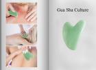Gua Sha Stone (verde), herramienta de masaje de cuarzo, herramienta facial para raspado y terapia de acupuntura SPA