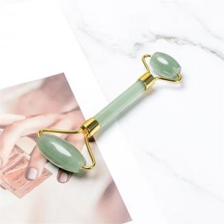 Rodillo facial de jade natural, verde