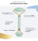 Rodillo facial de jade natural, verde