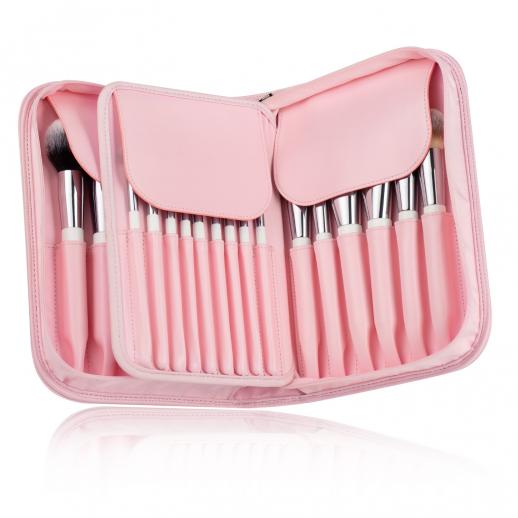 FREYARA Makeup Brushes Bag Professional Organizer, Pink