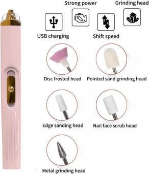 Perceuse à ongles électrique manucure portable, rechargeable par USB Perceuse à ongles électrique manucure portable, rechargeable par USB