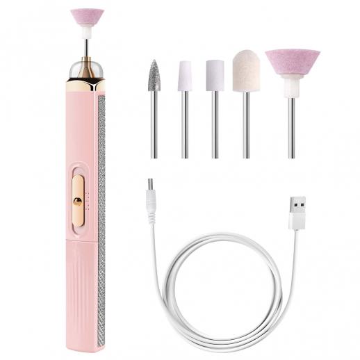 Electric Nail Drill Portable Manicure, USB Rechargeable