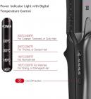 מגהץ למחליק ומחליק שיער, 160°C-220°C חימום מהיר ב-30 שניות, 4 לוחות קרמיקה להחלפה, טעינת תקע