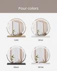 Round Makeup Vanity Mirror 24"/60cm Large for Dressing Table, 360° Rotating, Smart Touch, Adjustable Brightness, Plug in to use, Silver