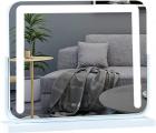 Grote Make-up Spiegel, 50*42cm Spiegel met LED Verlichting, 3 Kleuren Modus Make-upspiegel, Instelbare Helderheid, Sluit aan om te gebruiken, Wit
