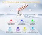 EMS Neck Massager Electric Heated, for Vibration Wrinkles Lifting Tightening, 7 Color Mode, USB Rechargeable