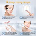 EMS Neck Massager Electric Heated, for Vibration Wrinkles Lifting Tightening, 7 Color Mode, USB Rechargeable