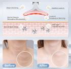 EMS Neck Massager Electric Heated, for Vibration Wrinkles Lifting Tightening, 7 Color Mode, USB Rechargeable