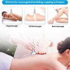 Vacuümtherapie Cuppingapparaat met 24 Acryl Cups – Body Scraping en Vormgevende Massage voor Billen, Borsten en Lichaam, met Netvoeding