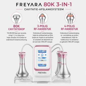 3in1 80K Radiofrequentie-Cavitatieapparaat – Ultrasoon Afslanksysteem en Lichaamsmassageapparaat voor Vetverbranding en Cellulite