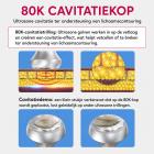 3in1 80K Radiofrequentie-Cavitatieapparaat – Ultrasoon Afslanksysteem en Lichaamsmassageapparaat voor Vetverbranding en Cellulite