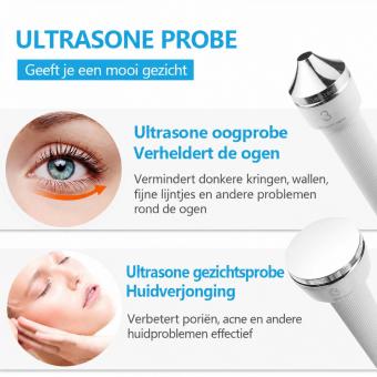 3-in-1 Ultrasoon Fysiotherapie- en Schoonheidsapparaat – Vetverbranding, Body Shaping, Gewichtsverlies, Huidverzorging, Herstel en Detox voor Gezicht en Lichaam