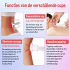 Vacuüm Cuppingtherapie Apparaat met 24 Acryl Cups – voor Borsten, Lichaam en Huid, met Netvoeding