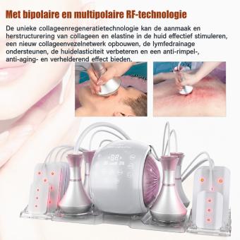 6in 1 80K Radiofrequentie-, Ultrasoon- en Vacuüm-Cavitatieapparaat met Lipolaser-Pads – voor Vetverbranding, Afslanken en Lichaamscontouring
