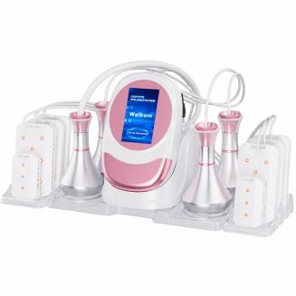 6in 1 80K RF-, Ultrasoon- en Vacuüm-Cavitatiesysteem met Lipolaser-Pads – voor Vetverbranding, Afslanken en Lichaamscontouring