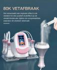 6in 1 80K RF-, Ultrasoon- en Vacuüm-Cavitatiesysteem met EMS-Pads – voor Vetverbranding, Afslanken en Lichaamscontouring