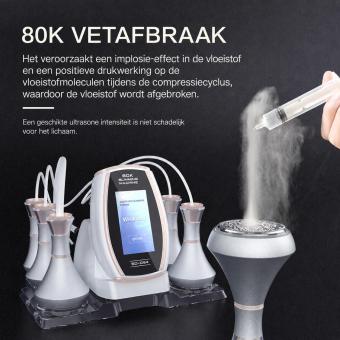 5in 1 80K Radiofrequentie-Cavitatieapparaat – Ultrasoon Afslanksysteem en Lichaamsmassageapparaat voor Vetverbranding en Cellulite