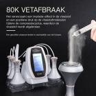 6in 1 80K Radiofrequentie-Cavitatieapparaat met Lipolaser-Pads – Ultrasoon Afslanksysteem en Lichaamsmassageapparaat voor Vetverbranding en Cellulite