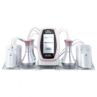 6in1 80K Radiofrequenz Kavitationsgerät, mit Lipolaser Pads, Ultraschall Körperschlankheits System, Fettverbrennungs Cellulite Körpermassagegerät