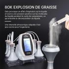 Machine de cavitation par radiofréquence 6 en 1 80K, avec coussinets lipolaser, système d'amincissement du corps par ultrasons, masseur corporel contre la cellulite brûlant les graisses