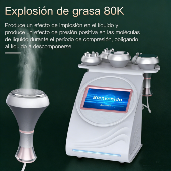 FREYARA Máquina de cavitación 80K 5 en 1 profesional con RF multipolar y masaje por vacío